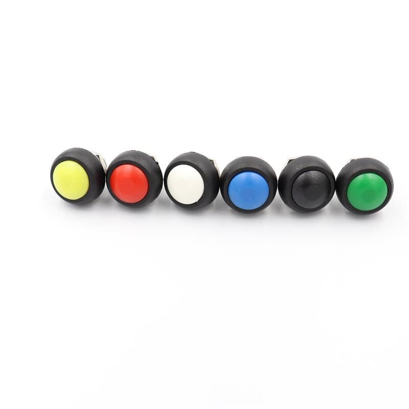Pack 5 Unidades - Boton Pulsador momentaneo 12mm SPST corto