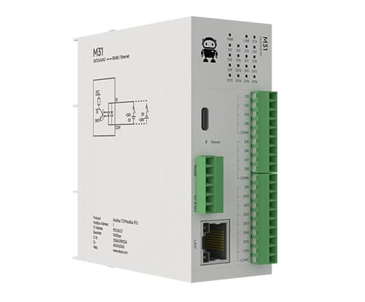 Módulo de Entradas Digitales Industriales 16DI Modbus TCP/RTU M31-AXXXA000G-U – Ebyte
