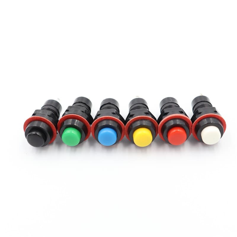 Boton Pulsador DS-213 momentaneo 12mm SPST con empaquetadura