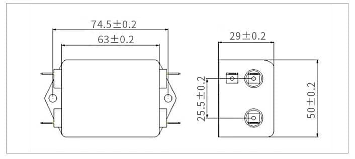Filtro de linea EMI/EMC CW4L2-3A-T