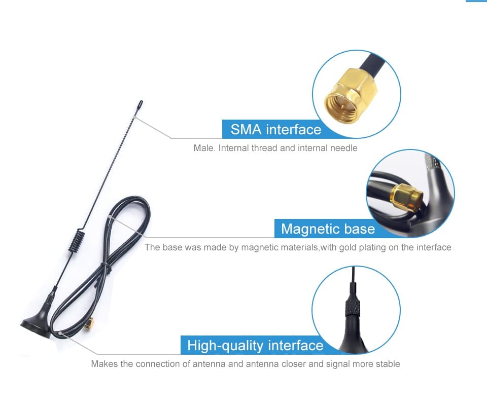 Antena 4G 4dBi SMA base magnetica