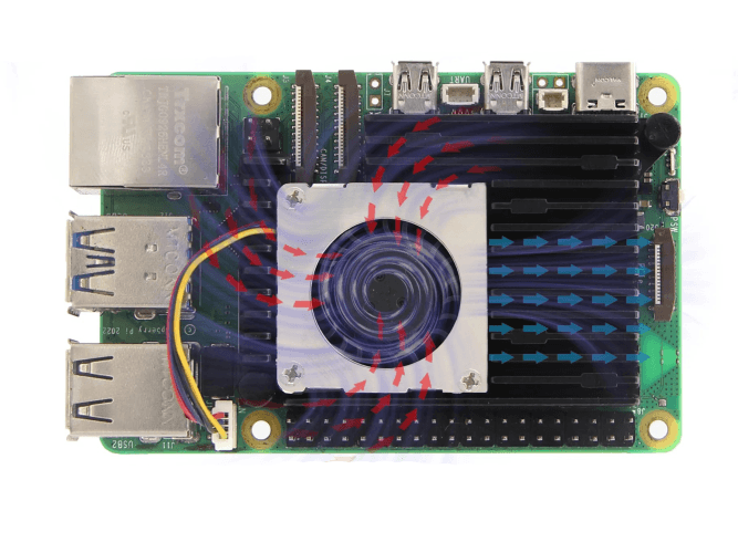 Ventilador Geekworm Raspberry Pi 5 H505