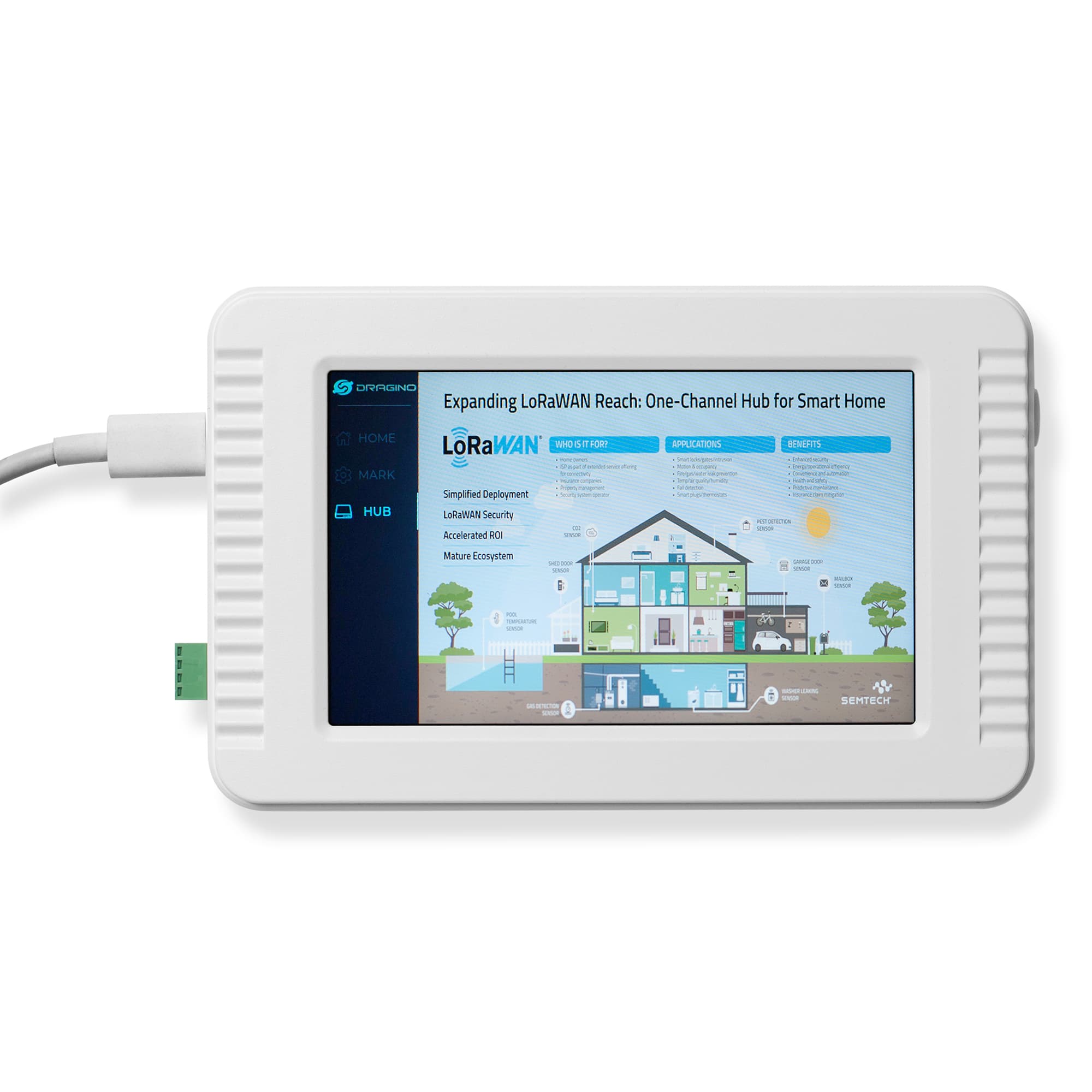 Pantalla Táctil HMI LoRaWAN - Dragino LTS5