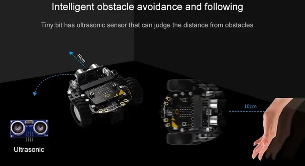Tiny:bit robot de dos ruedas