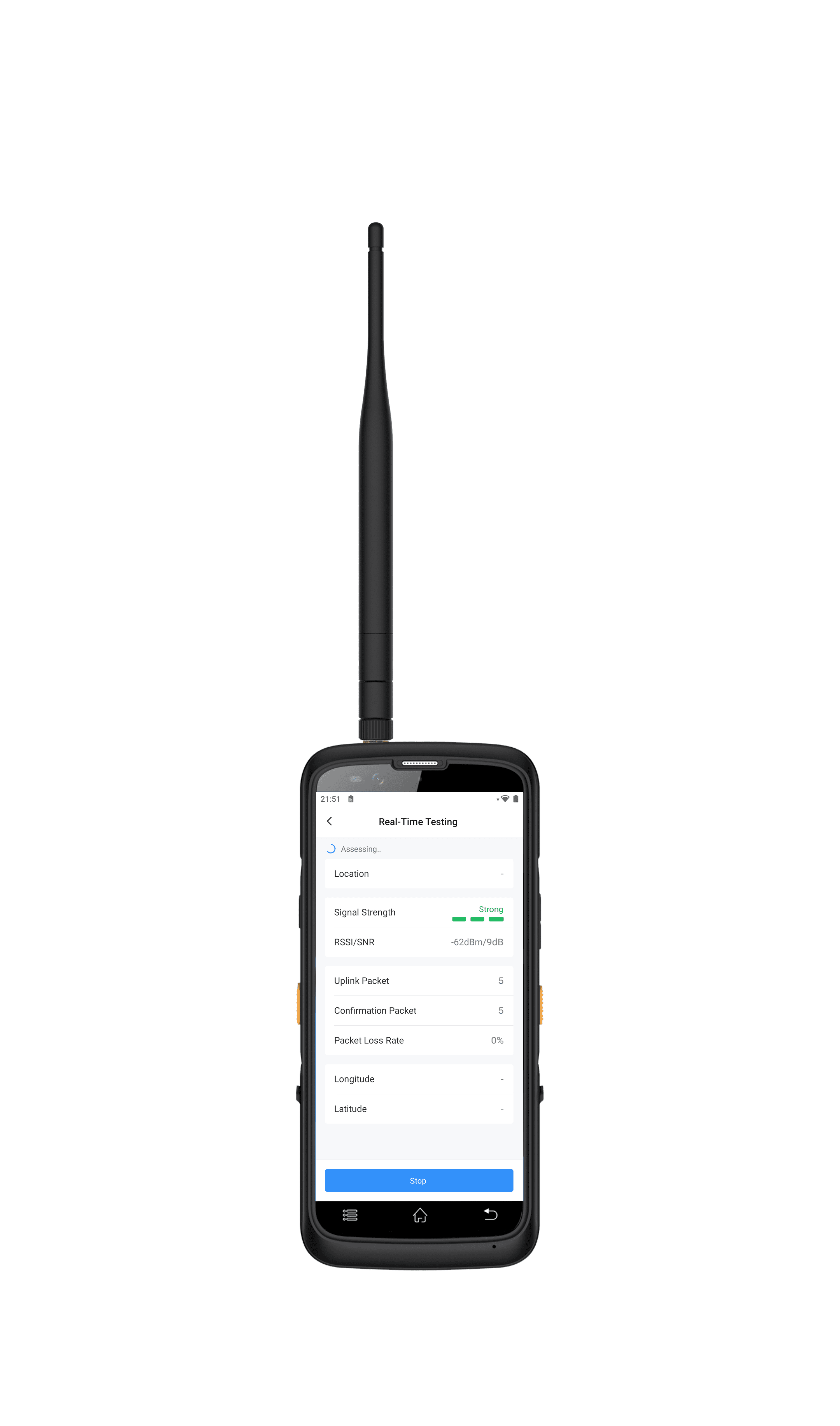 Tester de Red LoRaWAN FT101 – Milesight, Field Tester portátil con pantalla táctil